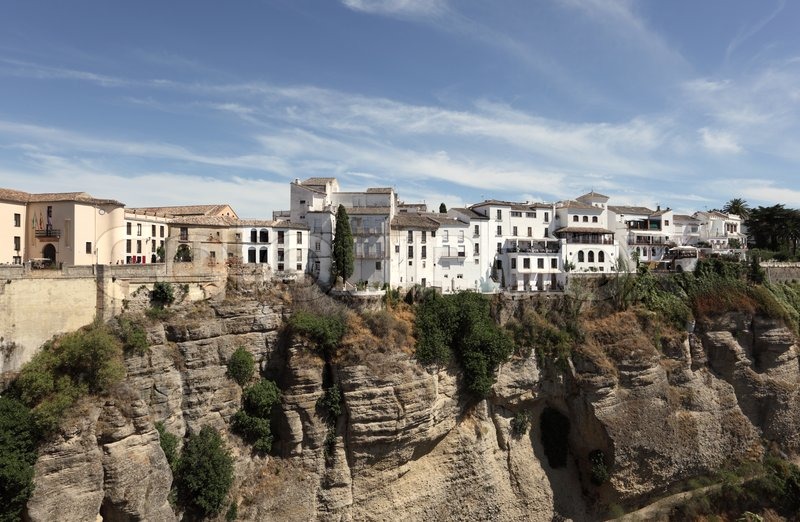 Alte Stadt Ronda auf einem Felsen, Stock Bild Colourbox