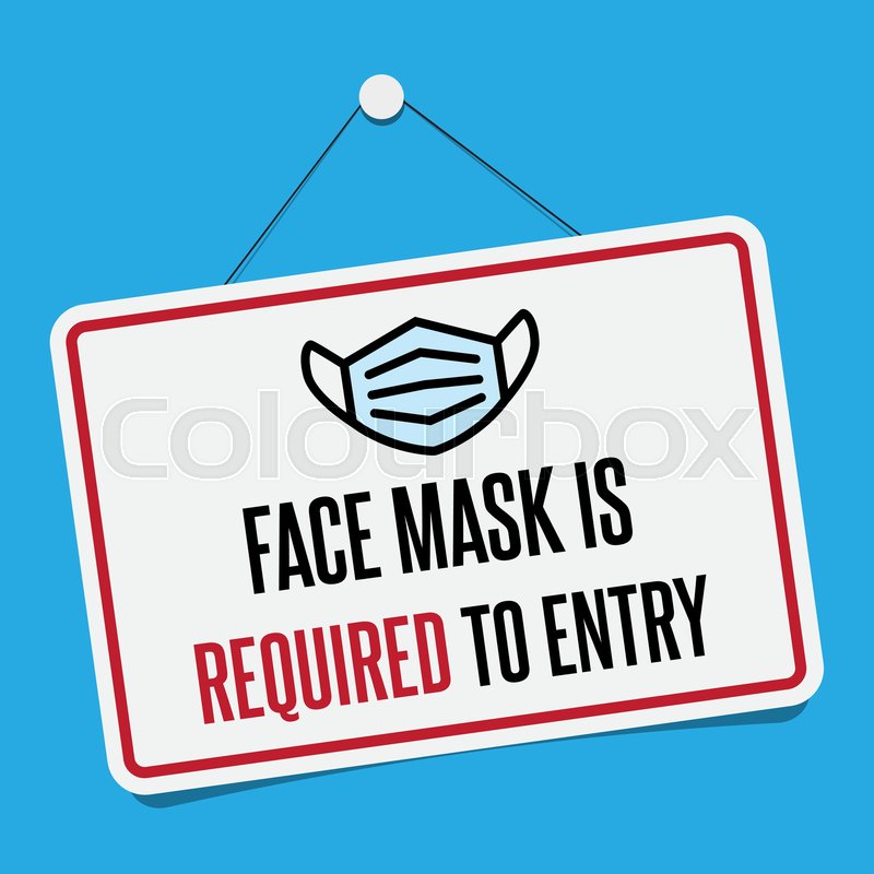 No face mask No entry sign. ... | Stock vector | Colourbox