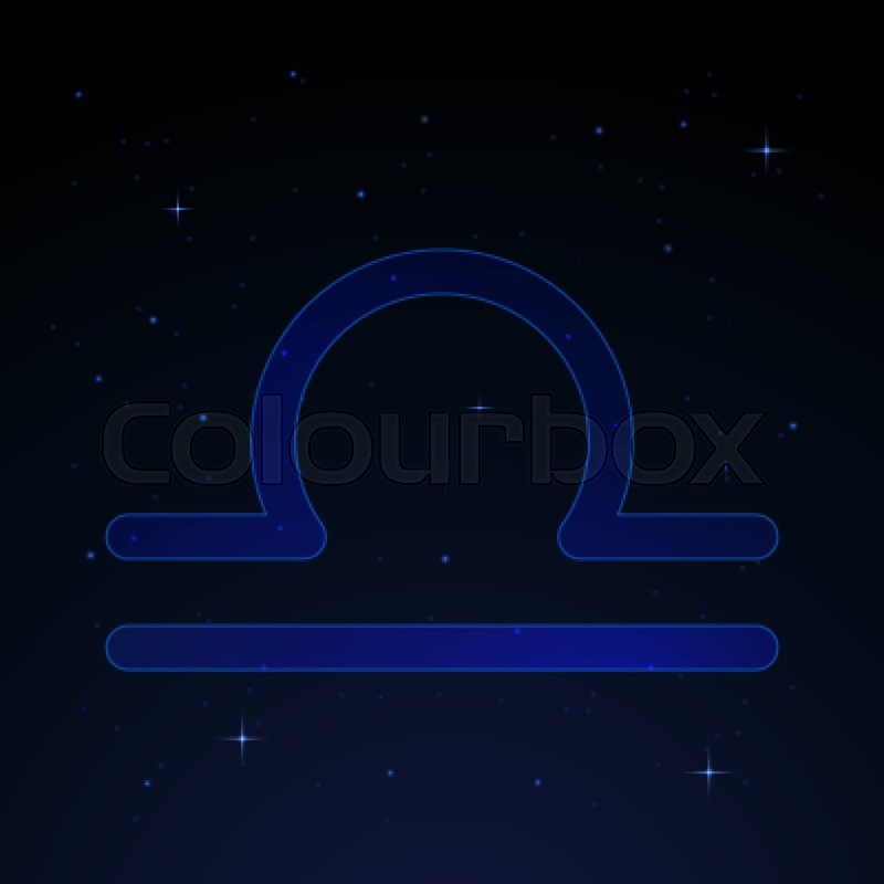 Libra, the scales zodiac sign on the Stock vector Colourbox
