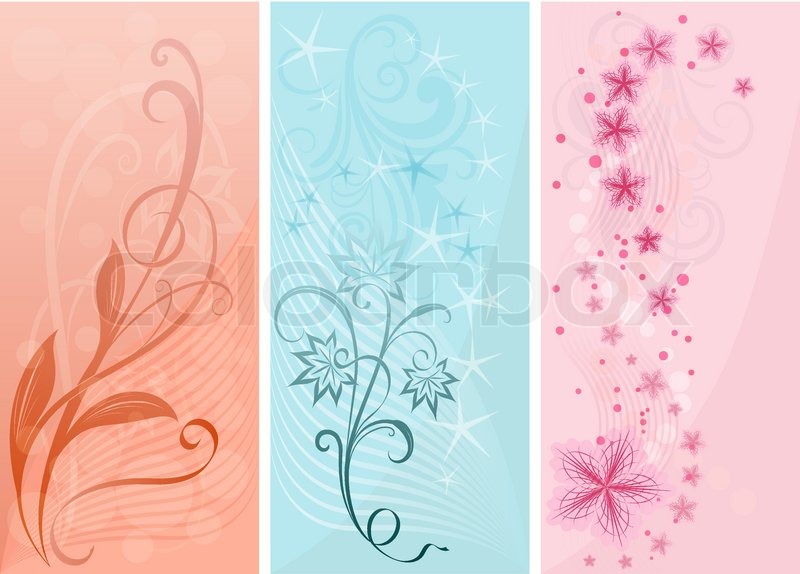Pastel Color Vertical Floral Vector Stock Vector Colourbox