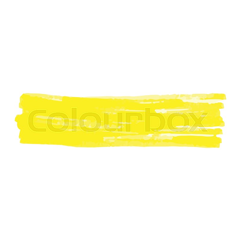 Yellow highlighter scribble in Stock vector Colourbox