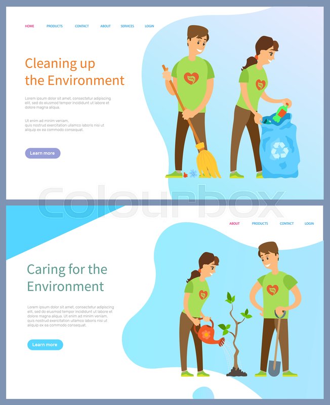 People Cleaning The Environment