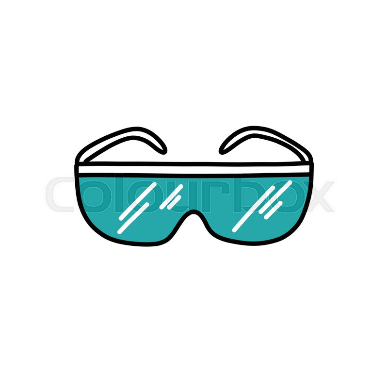 Protective glasses doodle icon, vector Stock vector Colourbox