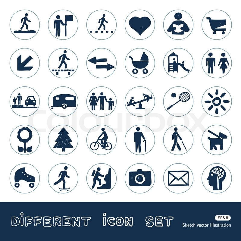 Ikon, barn, hjerte | stock vektor | Colourbox