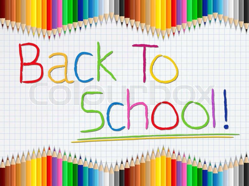 Back To School Background Stock Vector Colourbox