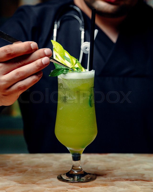 Green Apple Cocktail Garnished With Stock Image Colourbox green-apple-cocktail-garnished-with-stock-image-colourbox
