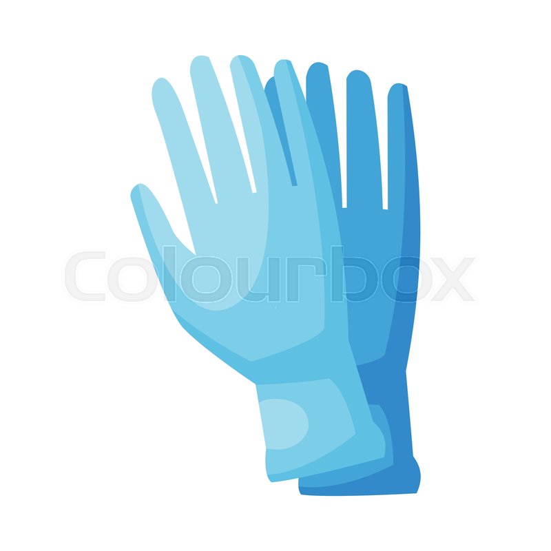 Medical Rubber Gloves, First Aid Kit Stock vector Colourbox