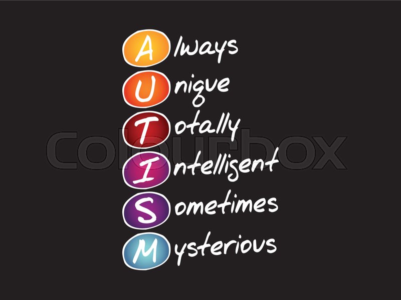 AUTISM Always Unique Totally Stock vector Colourbox