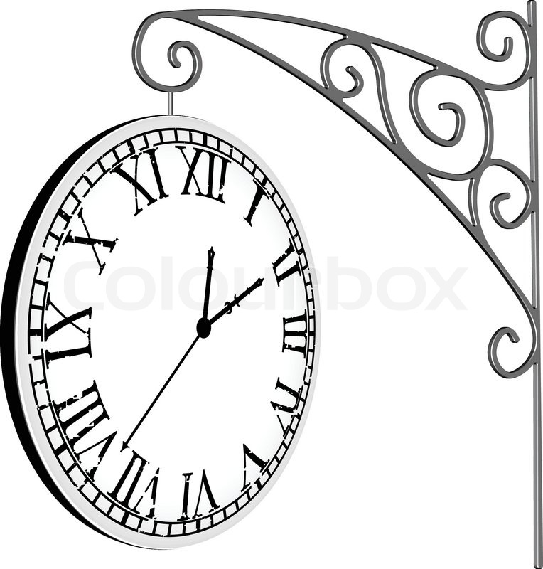Hanged clock Stock vector Colourbox