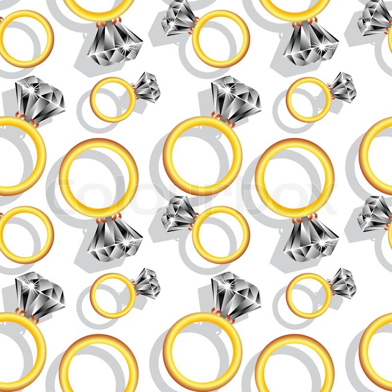Diamond rings shadowed pattern, ... | Stock vector | Colourbox