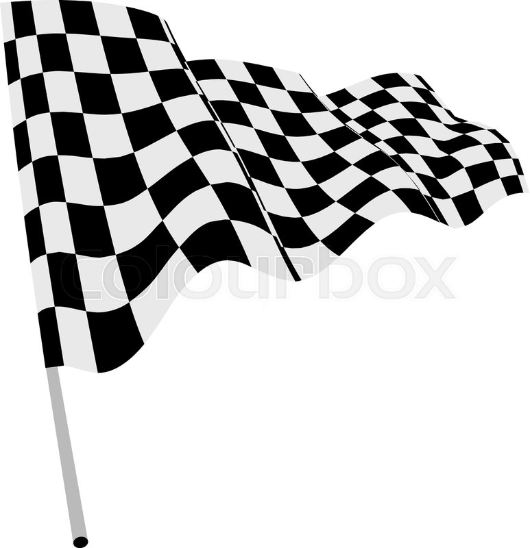 Checkered Flag vector illustration on ... | Stock vector | Colourbox
