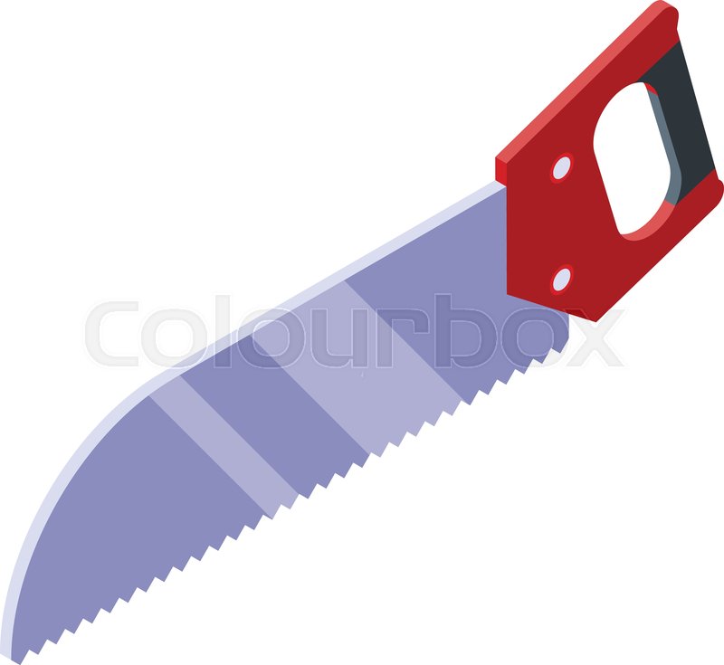 Blade saw icon. Isometric of blade saw | Stock vector | Colourbox