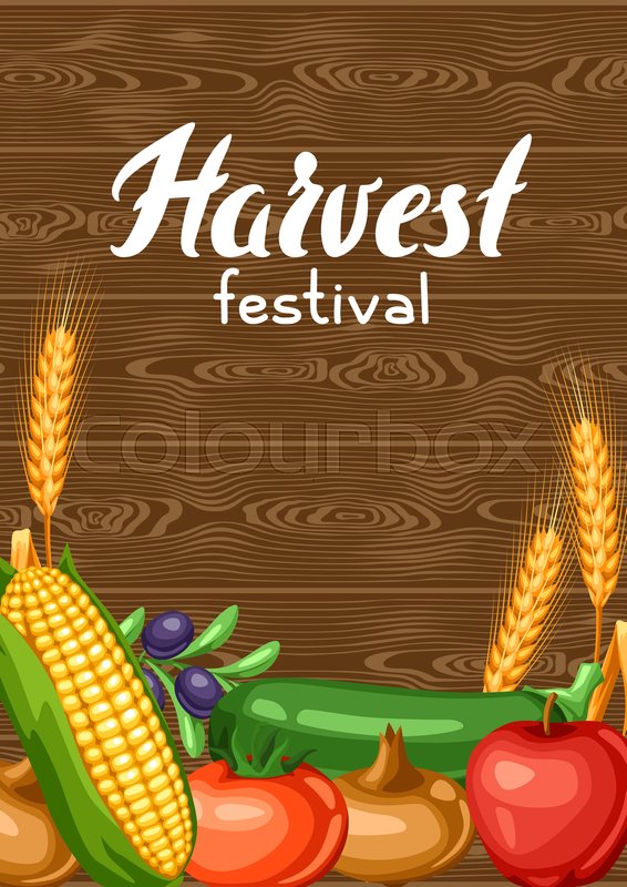 Harvest festival background with | Stock vector | Colourbox