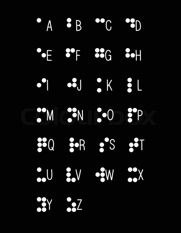 Braille alphabet hand drawn, vector Stock vector Colourbox