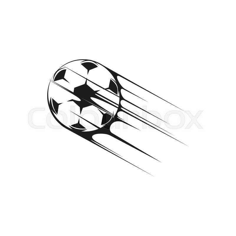 Flying Soccer Ball Vector