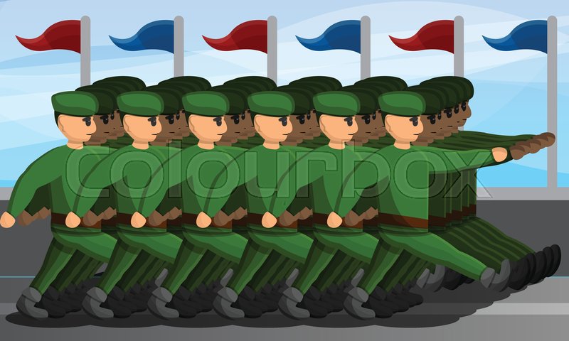 Military parade concept banner. ... | Stock vector | Colourbox