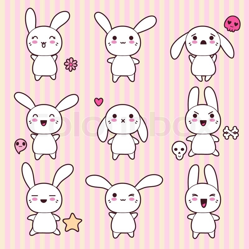 Collection of funny and cute happy Stock vector Colourbox Collection of funny and cute happy Stock vector Colourbox