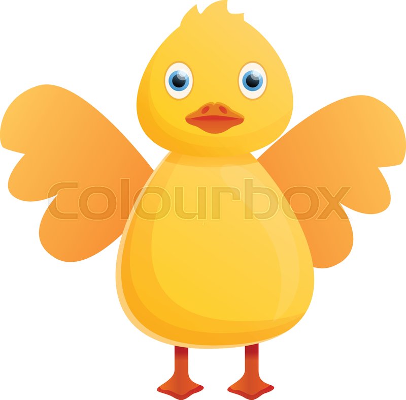 Yellow duck wings icon. Cartoon of Stock vector Colourbox