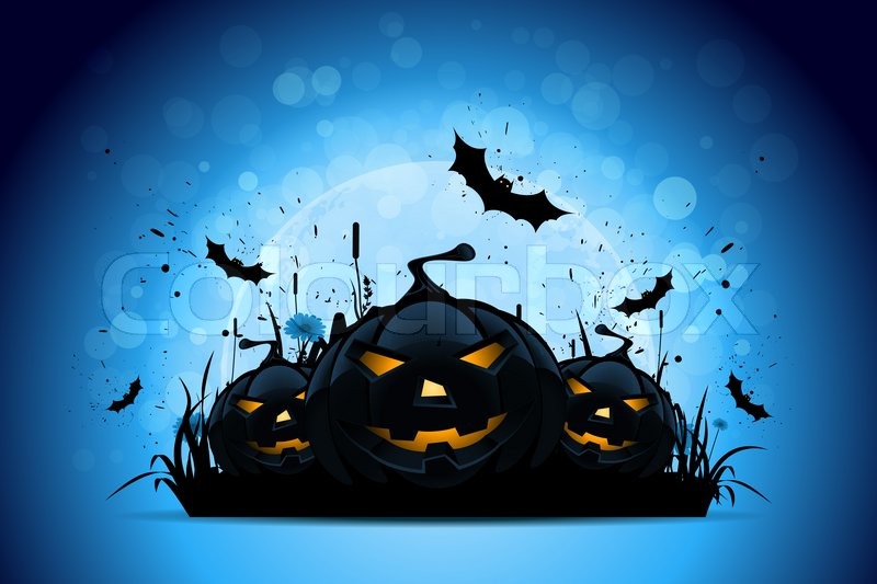 halloween background with pumpkins