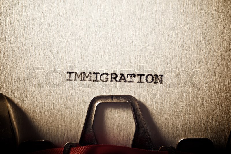 Immigration word written with a ... | Stock image | Colourbox