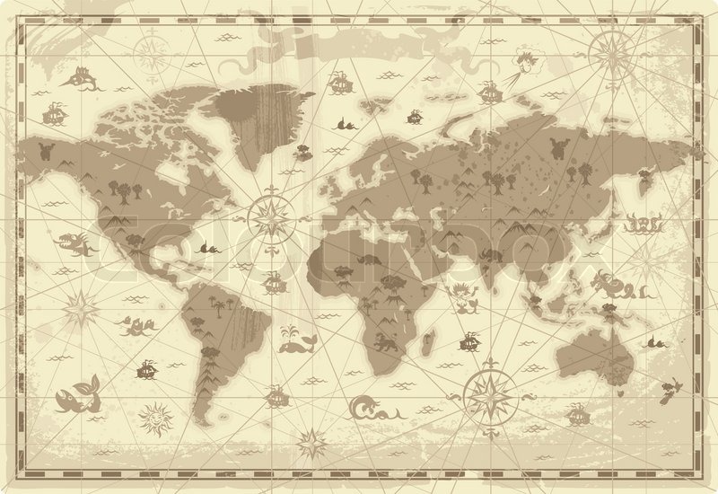 Ancient World map | Stock vector | Colourbox