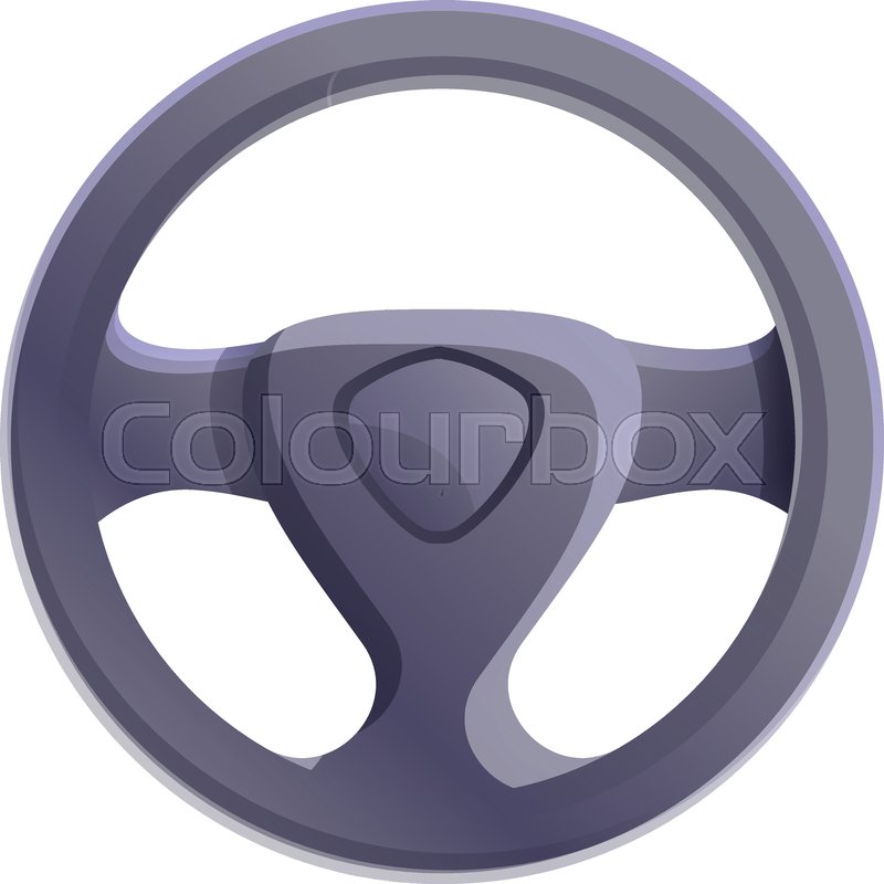 Sedan car steering wheel icon. Cartoon | Stock vector | Colourbox