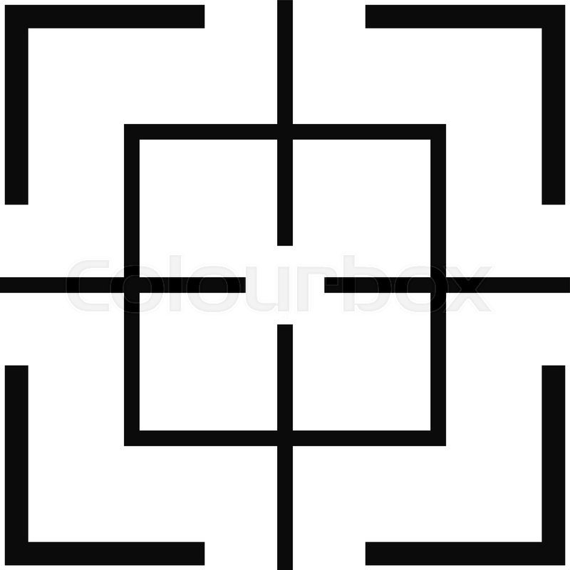 Square target icon. Simple Stock vector Colourbox