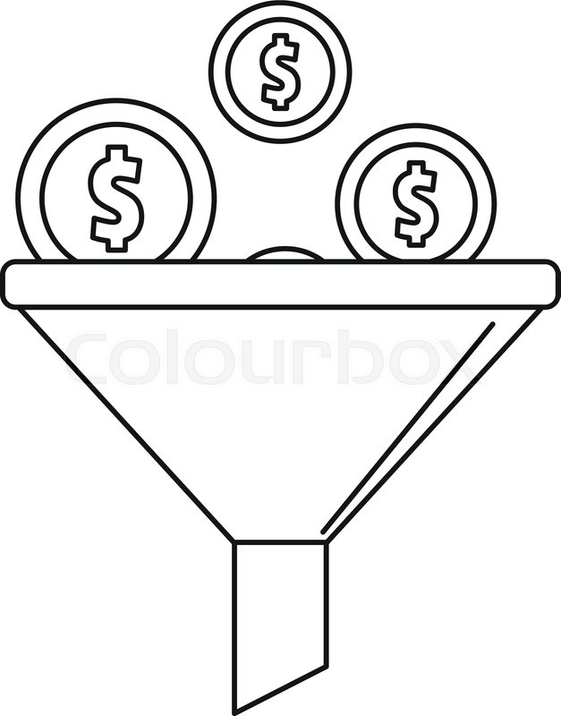 Investment icon. Outline illustration Stock vector Colourbox