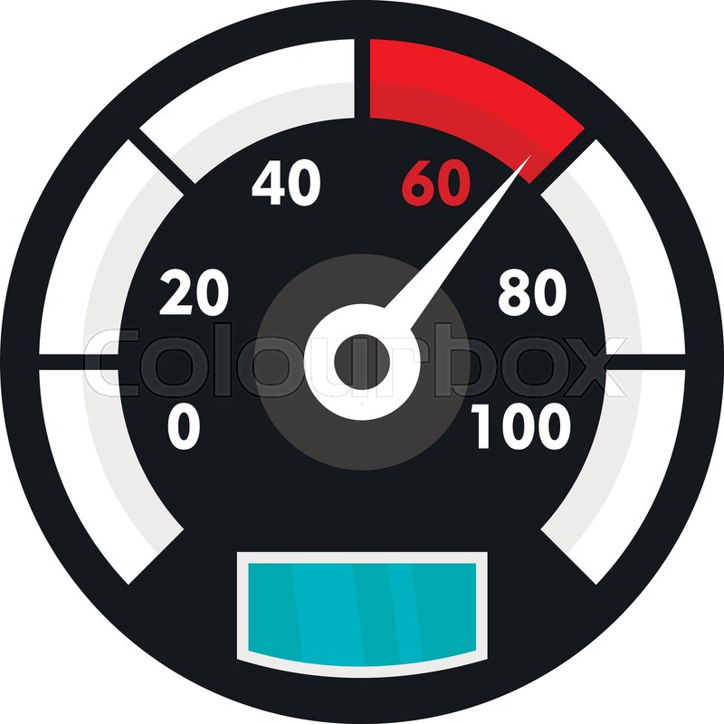 Motor bike speedometer icon. Flat Stock vector Colourbox