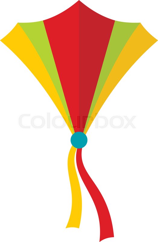 String kite icon. Flat illustration of Stock vector Colourbox