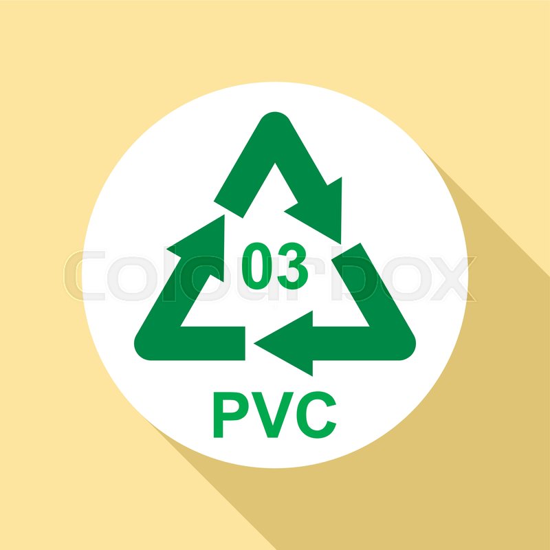 Pvc sign icon. Flat illustration of | Stock vector | Colourbox