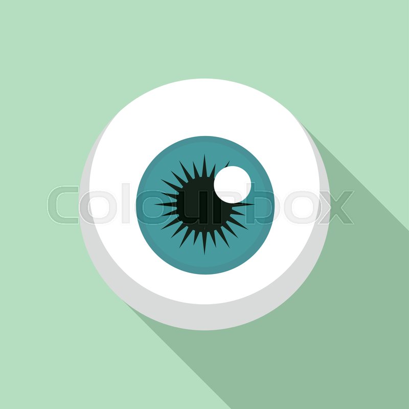 Eye ball icon. Flat illustration of ... | Stock vector | Colourbox