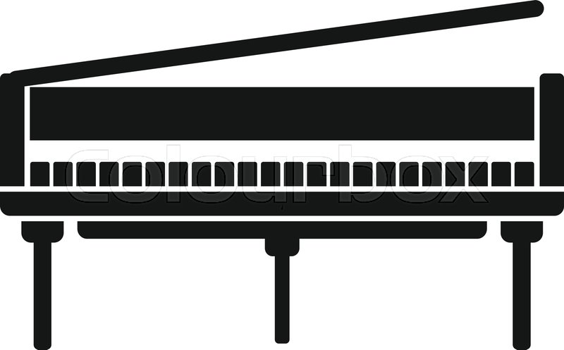 Open grand piano icon. Simple | Stock vector | Colourbox
