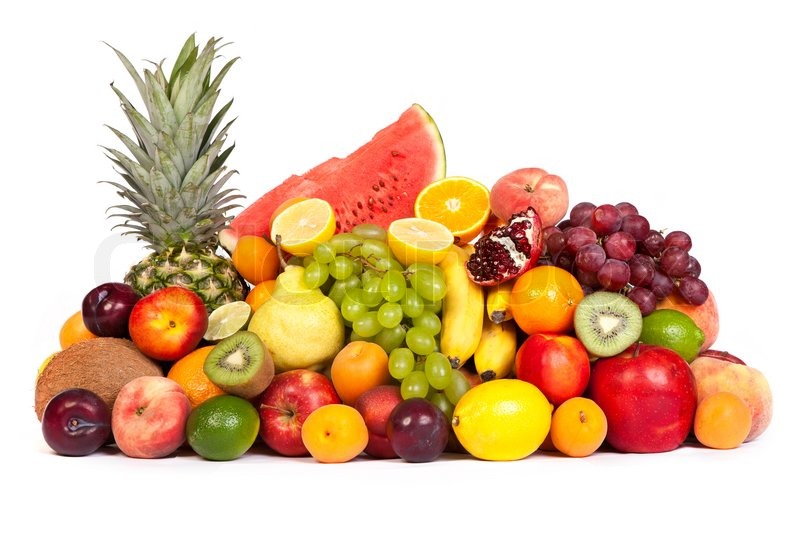 Huge group of fresh fruits Stock Photo Colourbox