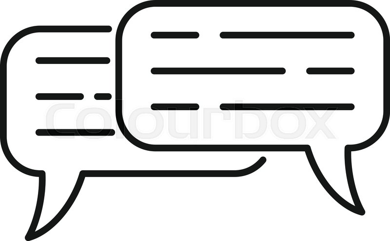 Work Chat Icon Outline Work Chat Stock Vector Colourbox