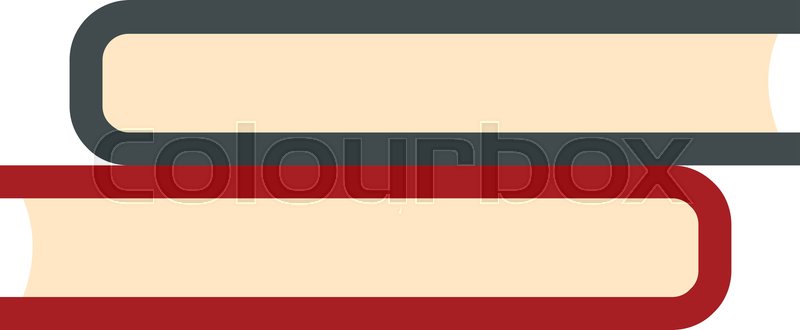 Books stack icon. Flat illustration of | Stock vector | Colourbox