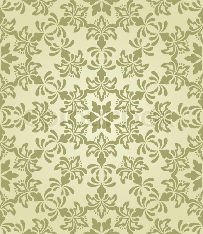 Vector Seamless Vintage Wallpaper Pattern Stock Vector Colourbox