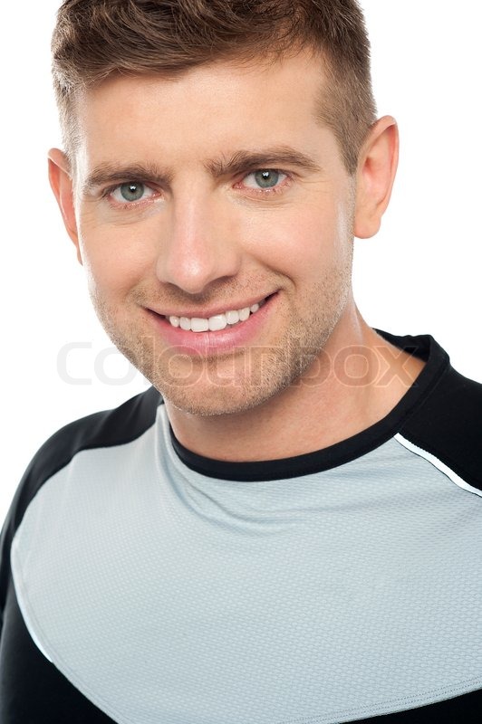 Young caucasian male in sportswear, | Stock image | Colourbox