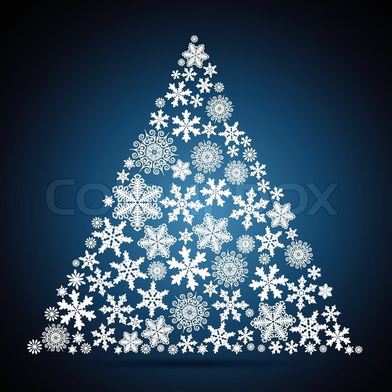 christmas tree snowflake design background stock vector christmas tree snowflake design background stock vector