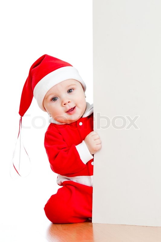 small santa claus child looking from behind the placard stock photo colourbox - Pictures Of Small Kids small santa claus child looking from behind the placard stock photo colourbox - Pictures Of Small Kids