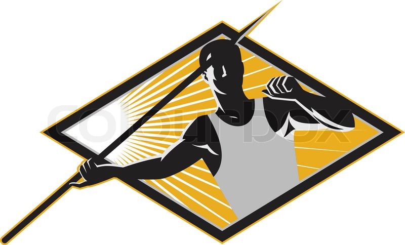 Track and Field Athlete Javelin Throw ... | Stock vector | Colourbox