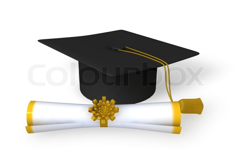 El Dorado Credit Card >> Graduation cap and scroll on white background | Stock ... El Dorado Credit Card >> Graduation cap and scroll on white background | Stock ...