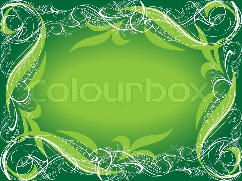 Green ornamental background Stock vector Colourbox