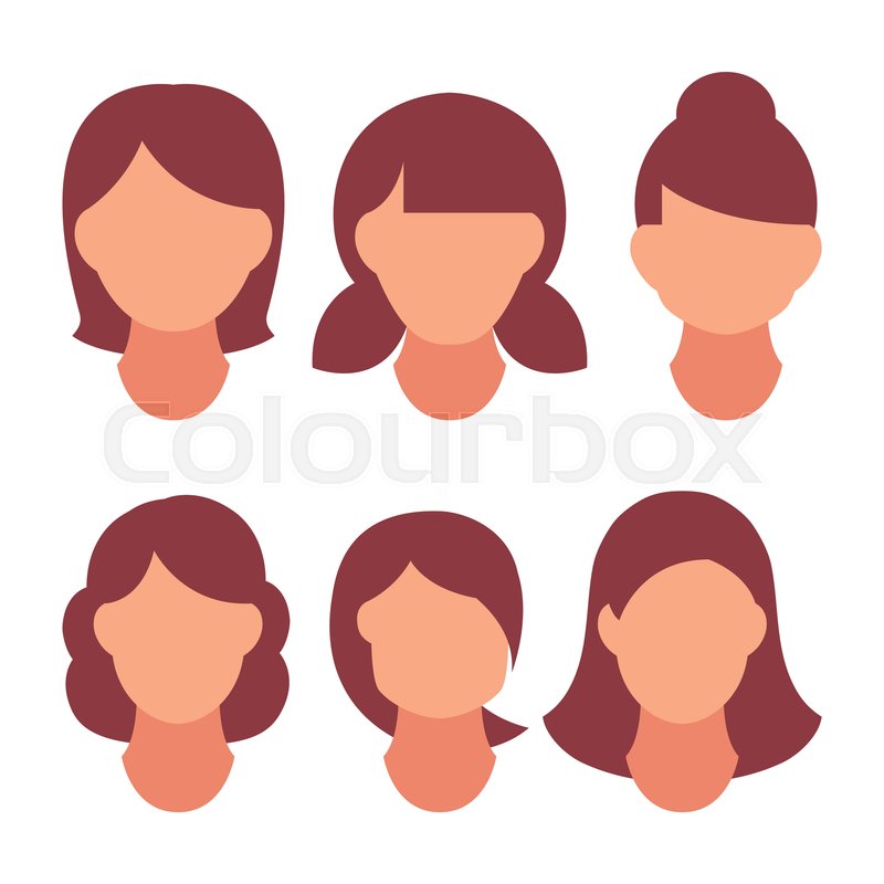Beautiful hairstyle woman modern | Stock vector | Colourbox