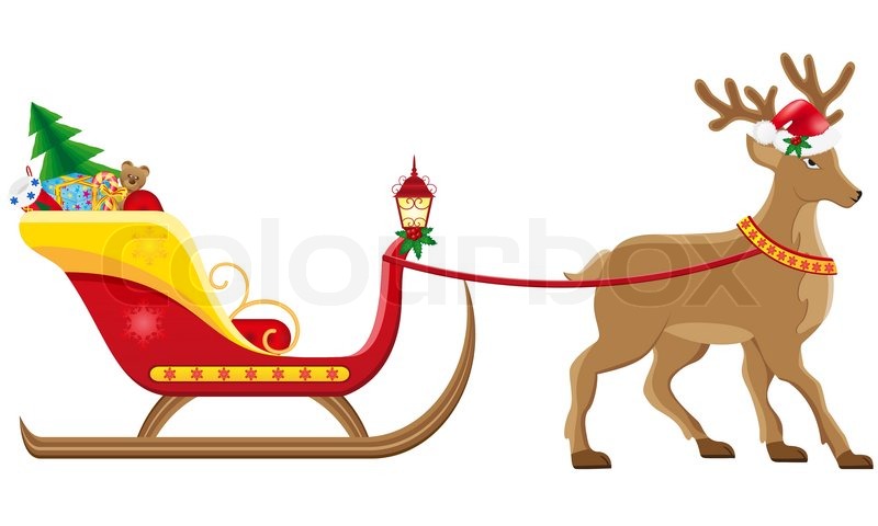 christmas sleigh reindeer