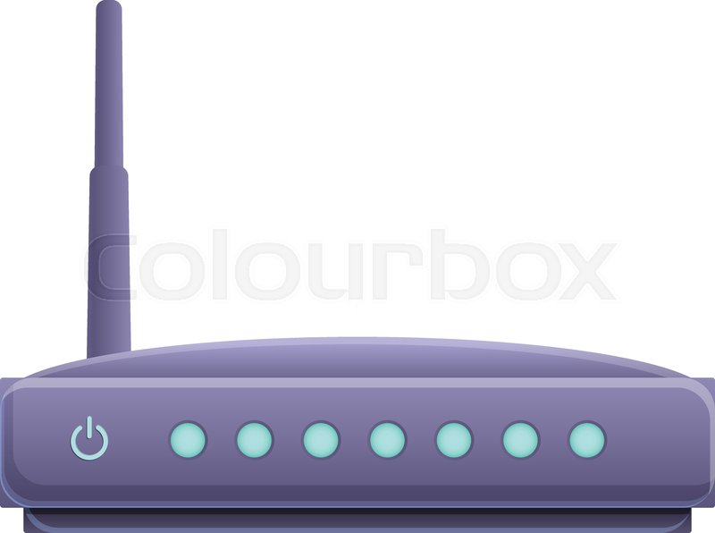 Wifi modem computer icon. Cartoon of Stock vector Colourbox