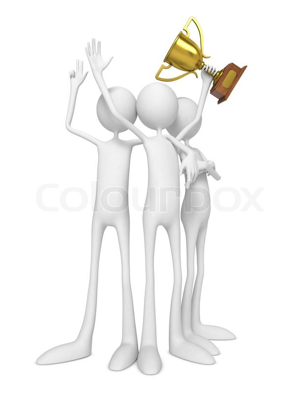 Team of Winners Celebrating with Trophy Stock image Colourbox Team of Winners Celebrating with Trophy Stock image Colourbox