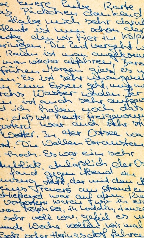fragment of an old handwritten letter written in german