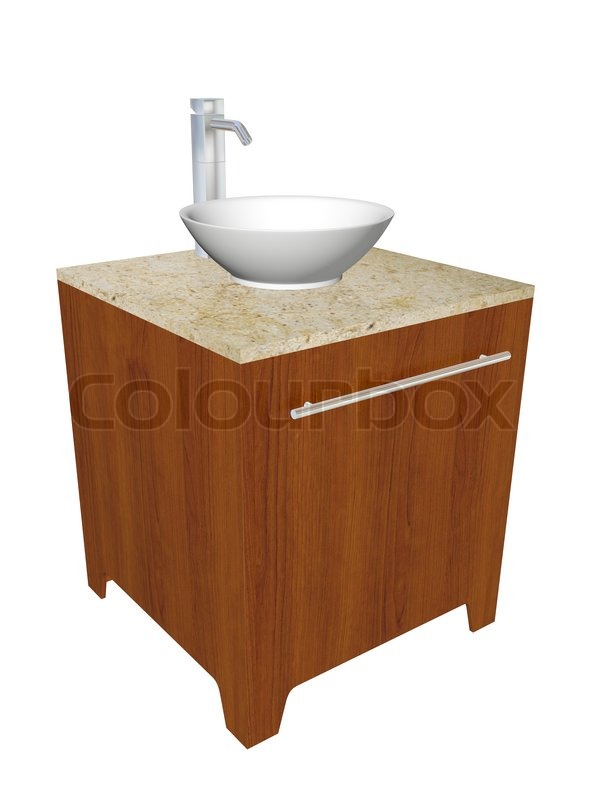 Moderne Badezimmer Waschbecken set mit Keramik Waschschüssel, Chrom