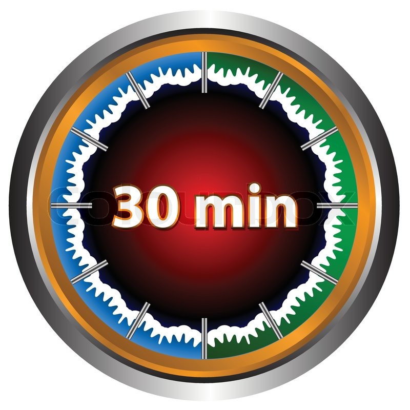 30 Minuten StockVektor Colourbox